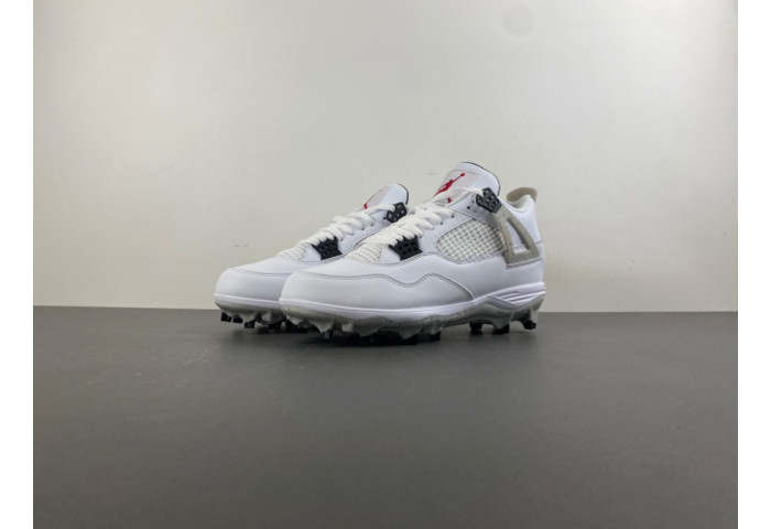 (SOCCER CLEATS) Jordan 4 Retro TD Cleat White Cement HQ0207-106