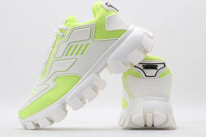 PRAD WHITE LEMON GREEN SNEAKERS