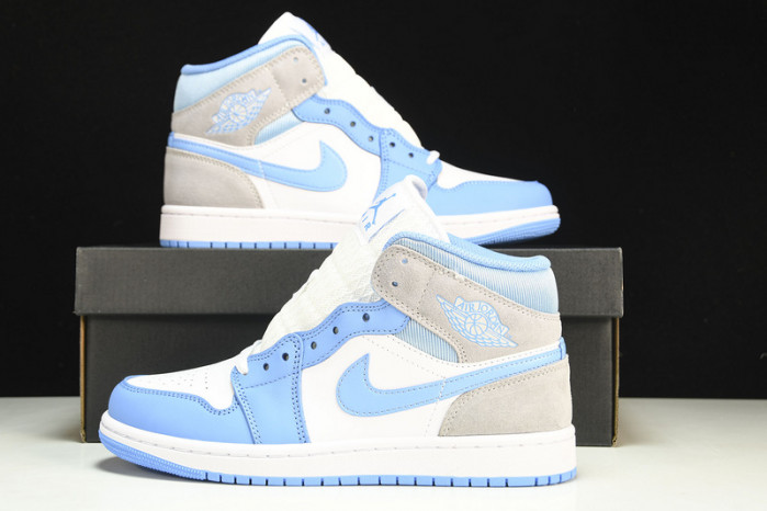 nike air jordan 1 mid university blue grey dx9276-100