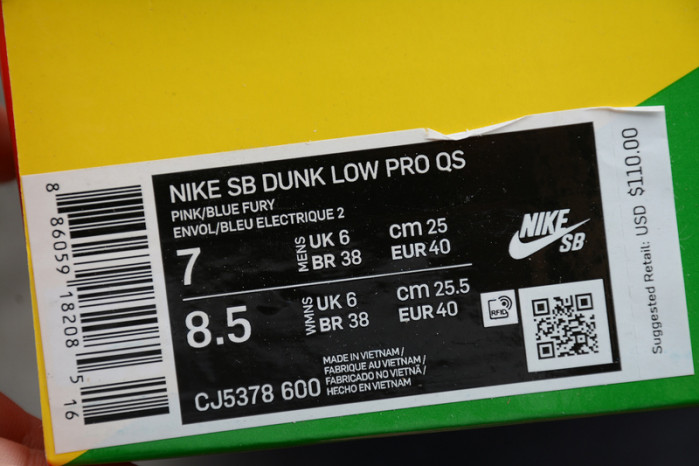 grateful dead x nike dunk low sb "pink bear" cj5378-600