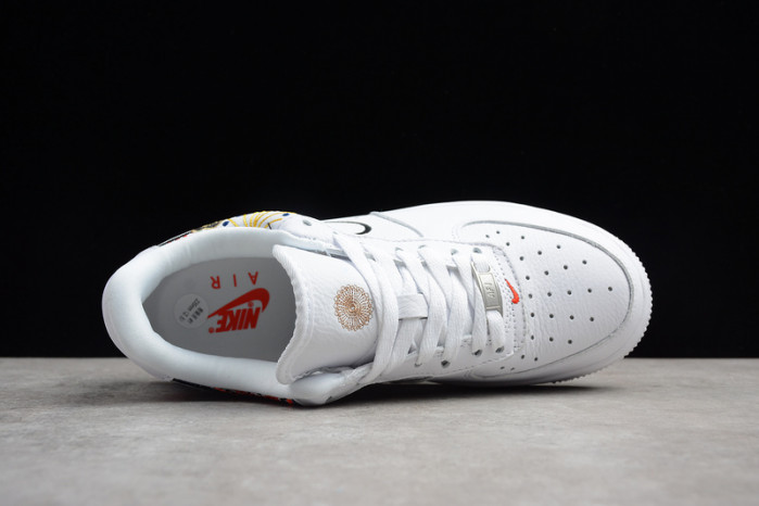 nike air force 1 07 lny qs lunar new year white flowers womens - aj8298-100